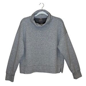 Calla Sweatshirt Gray Large Cowl Neck Cropped‎ Activewear Athleisure Cozycore